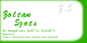 zoltan szots business card